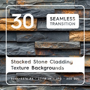 30 Stacked Stone Cladding Texture Backgrounds