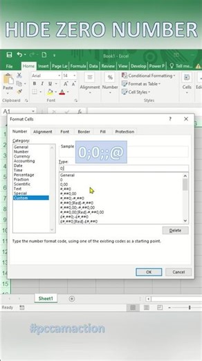 How to hide zero number in excel? #shorts #excel #pccamaction #tips #how #tutorial #zero #tricks
