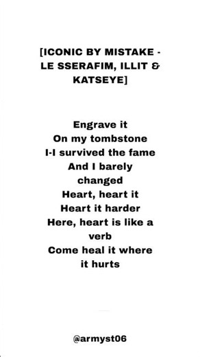 Iconic by mistake - le sserafim x illit x katseye (lyrics)