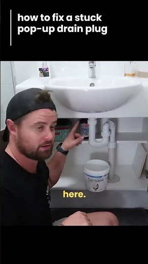 how to fix a stuck pop-up drain plug