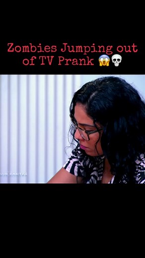 Zombies Jumping out of TV 😱😱 #prank #funny #funnyvideo #funnyprank #memes #comedy #lmao #viral #horror #demon