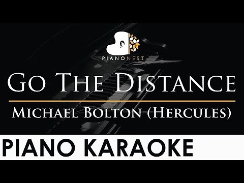 Michael Bolton - Go The Distance - Hercules - Piano Karaoke Instrumental Cover with Lyrics