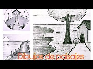 Cómo dibujar los paisajes más bonitos/ Dibujos sencillos a lápiz paso a paso