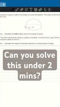 IB AI SL Math Surface area of Hemisphere.