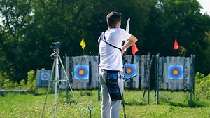 Man Shoots Bow On Range Targets Stock Footage Video (100% Royalty-free) 1036047287 | Shutterstock