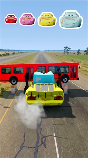 Big & Small Minecraft McQueen vs BUS! 🗡️💎🏎️