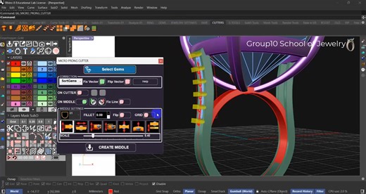 29 reactions | Cocktail Ring Guide Project VDO . Model & Render : Rhino8 Jewelry Plugin : GrashopperGold | Group10 school of jewelry | Facebook
