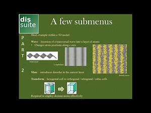DISCUS Suite Program - Overview on submenus #3