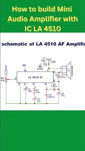 How to build mini Audio Amplifier with IC LA4510
