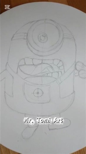Part 1 💛I Drew a MINION 😮✍️/#minions #art #drawing #painting #artist