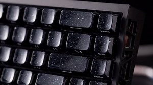 XVX Keycaps, Black Jelly Keyboard Keycaps with Glitter, Starry Key caps OEM Profile, Side Printed Keycap Set Compatible with 61/64/66/68/84/87/96/98/100/108 ANSI Layout MX Switches Mechanical Keyboard