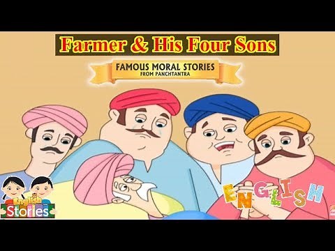 Farmer & His Four Sons - Bedtime Stories & Fairy Tales For Kids | Animated Stories | ENGLISH STORIES
