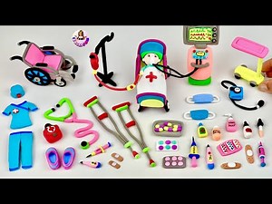 DIY How to Make Polymer Clay Miniature Doctor Set | DIY Easy Polymer Clay tutorial | Part 1