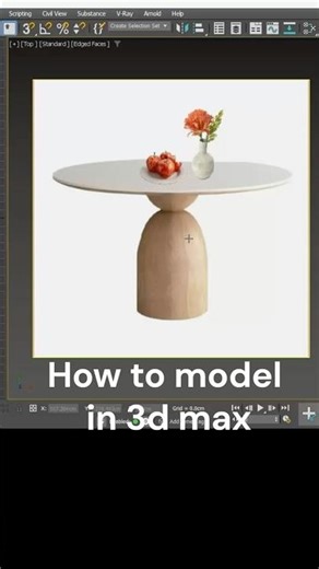 modeling table in 3d max #3
