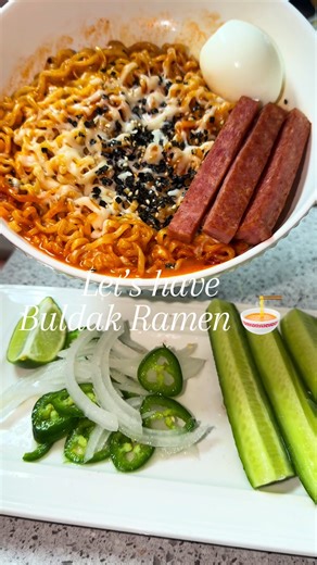 Delicious Buldak Ramen Recipe with Cheese and Tasty Sides
