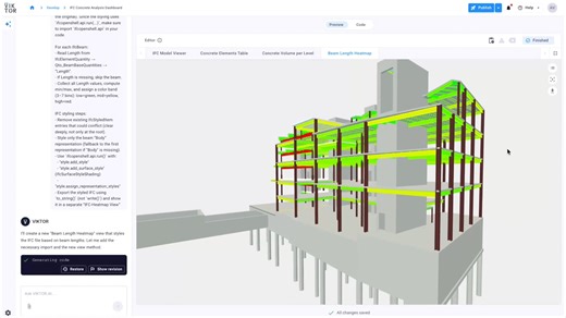 Custom heat map visualization with the app builder