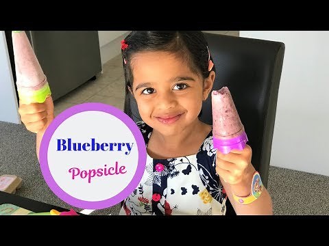 BLUEBERRY coconut milk POPSICLE ( sugarfree ) for toddlers and kids )