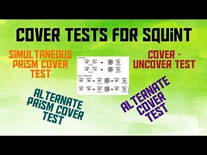 Cover tests for Squint ..Explained like never before! Cover uncover, alternate cover, prism cover .