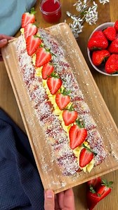 825K views · 15K reactions |  Rollo de fresa: ¡el postre más cremoso...