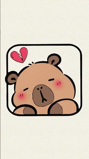 Draw a cute capybara step by step - Draw capybara easy #drawing #drawcapybara #drawanimal
