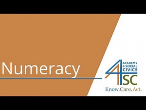 Numeracy: It’s All in the Numbers - Education Series | Academy 4 Social Change