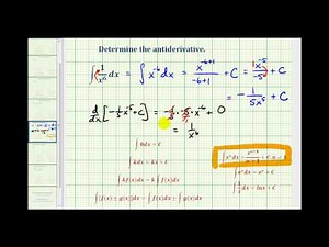 Ex 4: Determine Antiderivatives