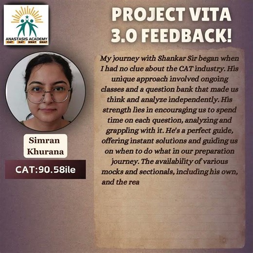 My CAT Prep Story | Why I Chose Anastasis Academy for My Dream B-School | CAT 2026