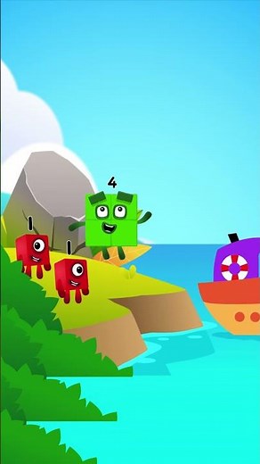 Numberblocks Learn to Count 1 & 4 in Beach Magic Run World New Season | Numberblocks Magic Adventure