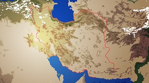 Animated map transition from Israel to Iran | Premium Stock Video Footage