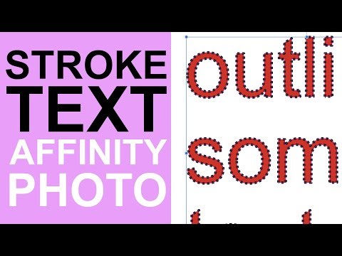 Affinity Photo : HOW TO Add Strokes To Text / Type (Dashes / Profiles)