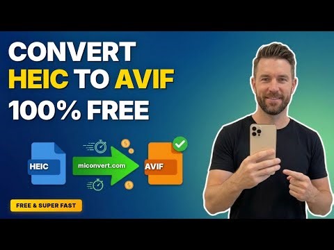 Convert HEIC Files to AVIF Format Free Online | MiConvert.com