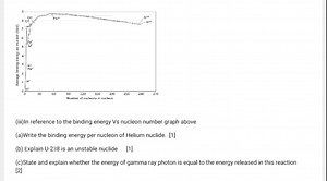 (iii) In reference to the binding energy Vs nucleon number grap... | Filo