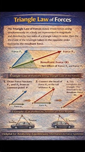 Triangle of law forces | plz subscribe this | #physics #education #scienceexplained