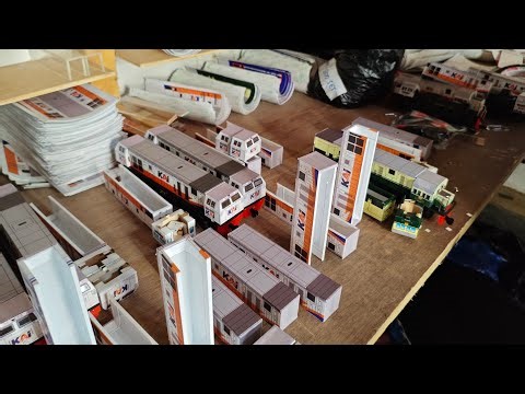 Assembling Indonesian train toys,