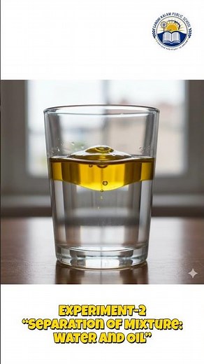 “Separate Oil and Water Easily | Simple Science Experiment | #ScienceFacts #GKPSLearning