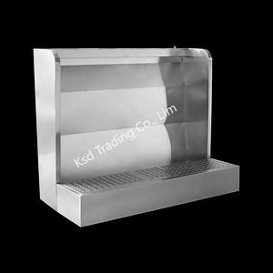 [Hot Item] Man Urin Trough Floor Standing Stainless Steel Urinal Toilet with Plumbing Accessories