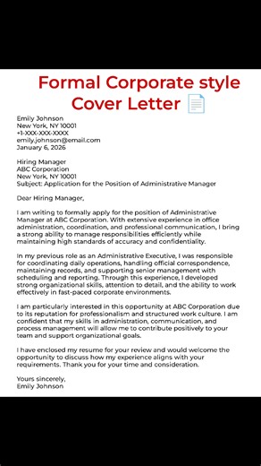 Formal Cover Letter 📄 | Learning Treasure