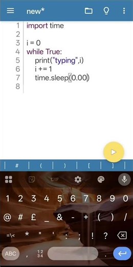 typing Numbers Loop 🔁 #youtube #coding #shorts #youtube