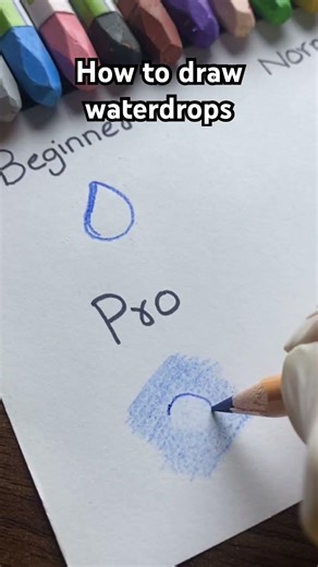 Water Drops Drawing Level: Beginner to Legend 💧🔥 #art #draw #shorts #fypyoutube #drawing