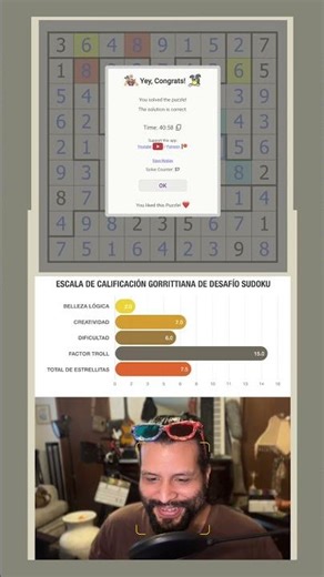 Calificando Un Sudoku de Alto Nivel de Dificultad