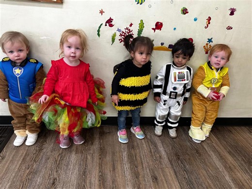 Little toddler Halloween trickers