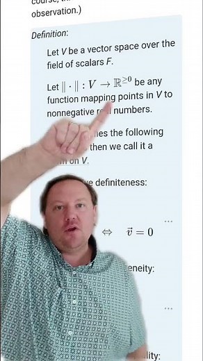 The Real Analysis Minute! - Video 0062 - Normed vector spaces