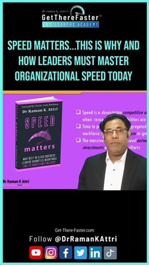 🚀 L&D AND TRAINING LEADERSHIP IN THE ERA OF SPEED - Daily Tips 🚀 Do you want to master the science of speed in organizational learning and accelerate your learning leadership? 📈 In this video, Dr. Raman K Attri, founder of GetThereFaster L&D Leaders Academy, shares insightful tips from his research and corporate practice on training design, time to proficiency acceleration, organizational learning, and speed of business. 📈 🎥 Watch it to get new insights from the science of organizational le