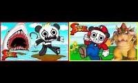 Mix of 2 videos from youtube : 2 Combo Panda Videos Playing At Once