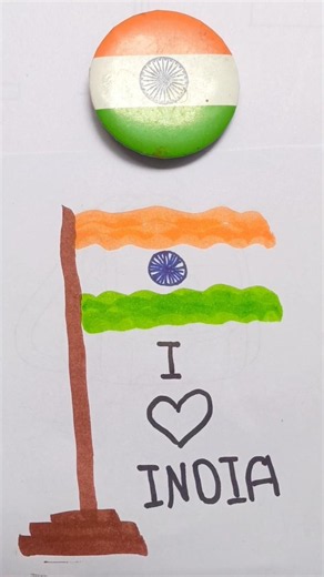 15 August Special 🇮🇳 Easy India Flag Drawing & Coloring