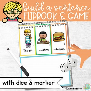SVO Build A Sentence Flip book and Dice Game