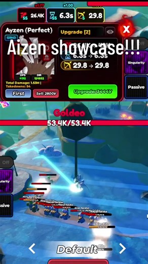 Solid support nothing too crazy, or is that part of bros plan #fyp #roblox #animecrusaders #showcase #aizen