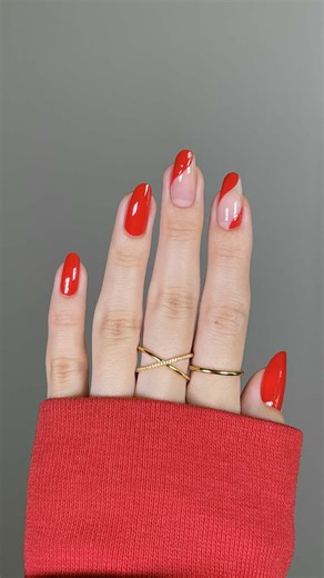 always love a minimal & easy nail design❤️💋 using @Le Mini Macaron US Quick Dry Nail Polishes in colors Cherry Red, Blush & Le Sweet Top Coat now available at Target❣️ sponsored #diynails #nailinspo #easynails #minimalnails #nailartideas