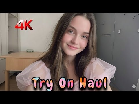 See Through Cleaning Outfit Try on Haul | Sheer Lingerie Fashion Review (4K) 2025