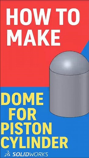 How to create a Piston Dome in 60s! | #shortvideo | #solidworks | #cad | #autocad | #3danimation